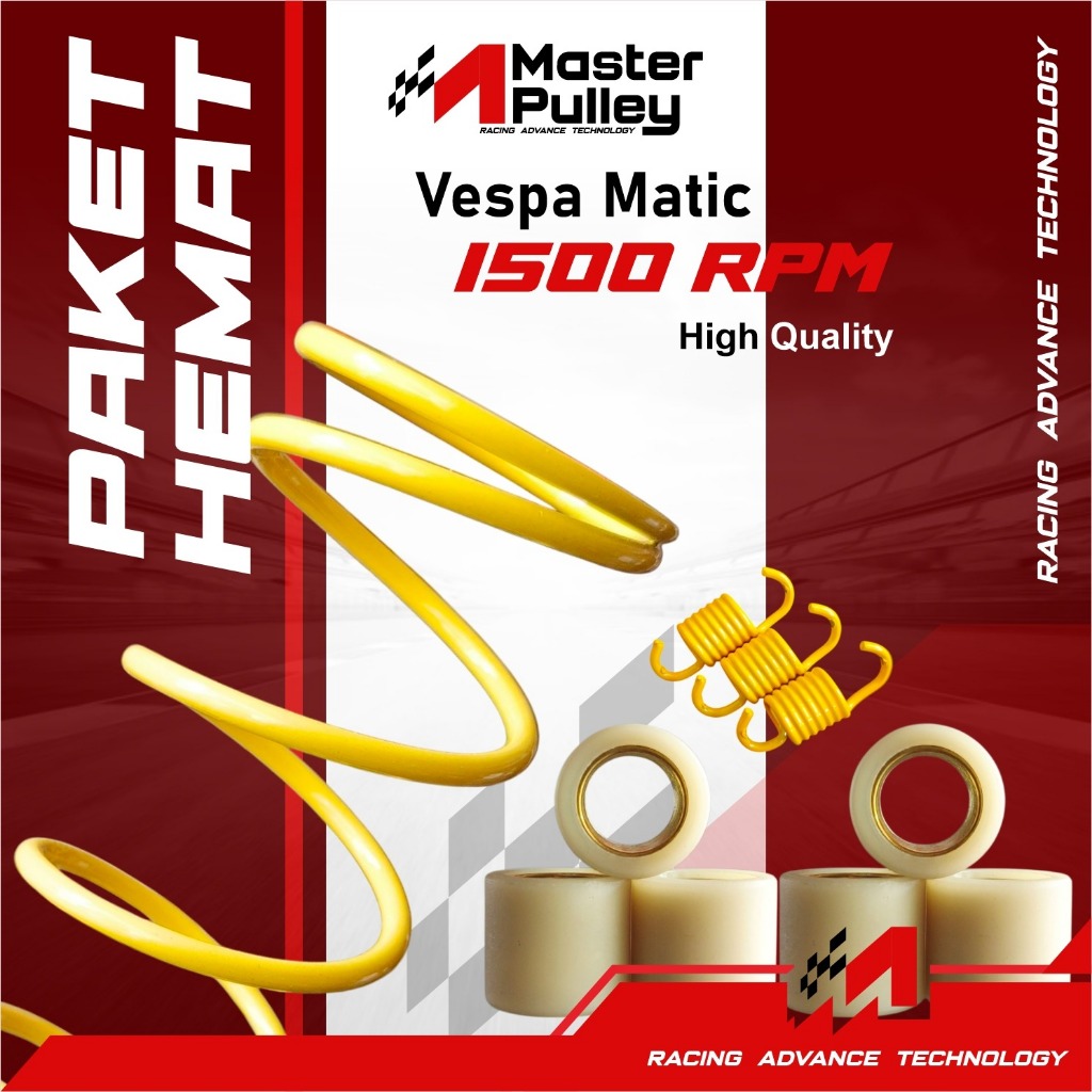 PAKET HEMAT CVT VESPA MATIC LX 150 / HEMAT CVT 1500 RPM VESPA MATIC PRIMAVERA 150 [ UPGRADE HEMAT CV