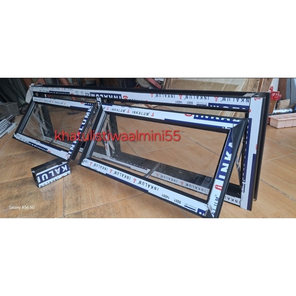 cendela aluminium 40x120, 2 daun cendela