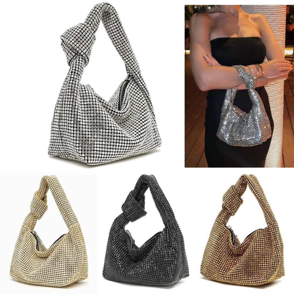 Tas Pesta Wanita Diamond JULIUS Shoulder Bag Elegan Party Bag Mewah J022