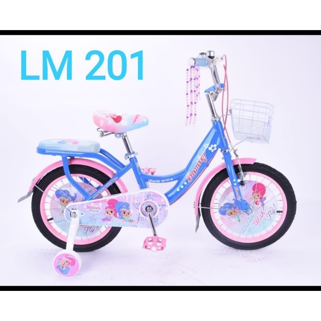 Sepeda Anak Mini Merek Family 16 inch , Series Shimmer & Shine, Daisy - Flubber. - Lilies