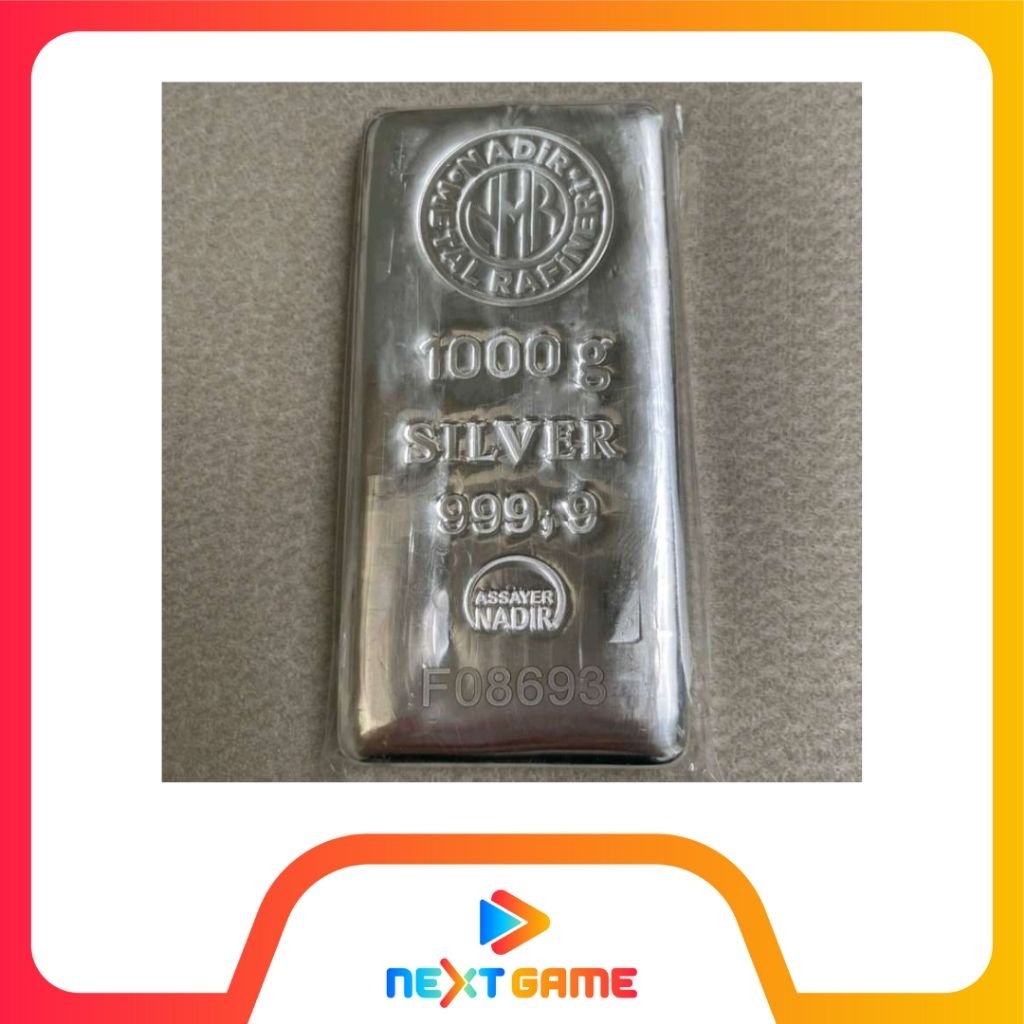 Nadir 1 kg - Nadir 1000 gram - Silver Bar - Perak Batangan Asli Original LBMA Kadar 9999