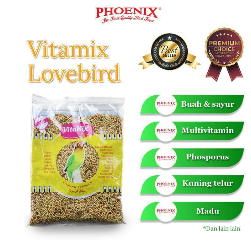 VITAMIX LOVEBIRD PAKAN BURUNG LOVEBIRD MILET CAMPUR MILET MIX