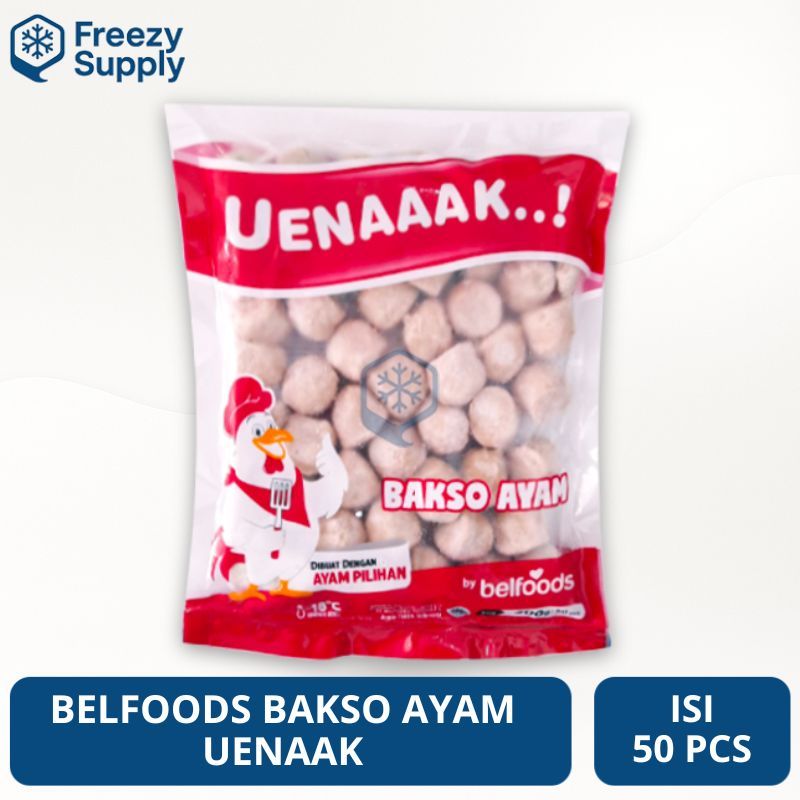 Belfoods Uenaak Bakso Ayam 500 Gram isi 50 Butir