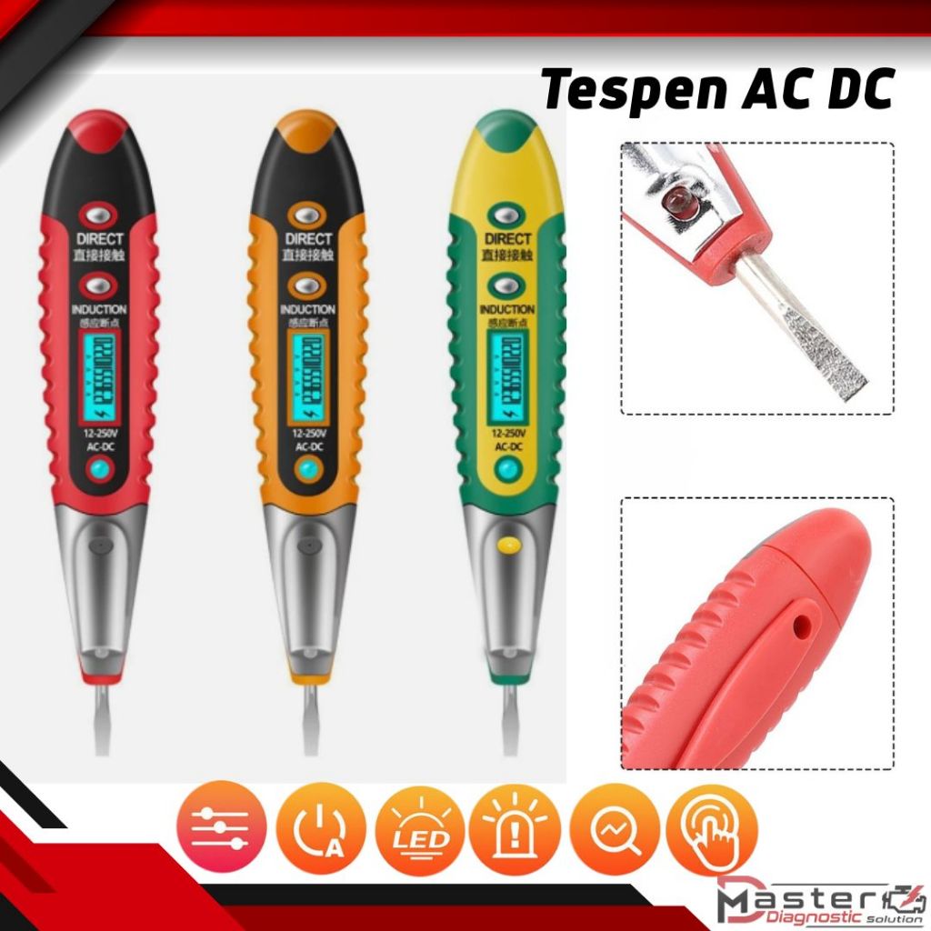 Tespen AC DC Digital Display, Tespen deteksi Kabel Listrik Putus, Pendeteksi Aliran Listrik