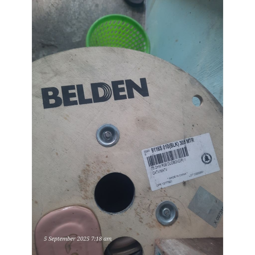 Kabel CCTV coaxial RG6 Second 5 gulung Belden cable 75Ohm, RG6, Dualbond(R) CATV/MATV/AntenaTV/CCTV 