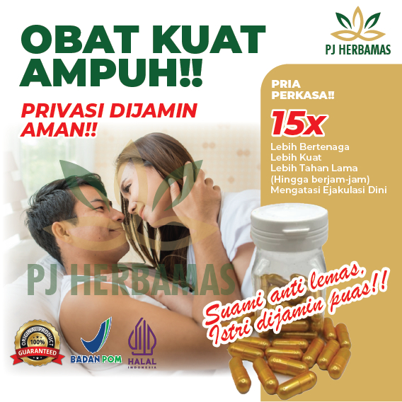 HERBAL OBAT KUAT PRIA TAHAN LAMA STAMINA PRIA DEWASA 1 BOTOL 24KAPSUL [ BPOM & HALAL ] / OBAT KUAT L