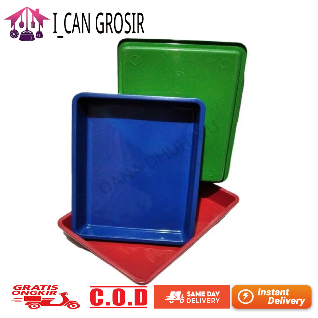 Nampan kotak plastik Nampan saji plastik Baki kotak