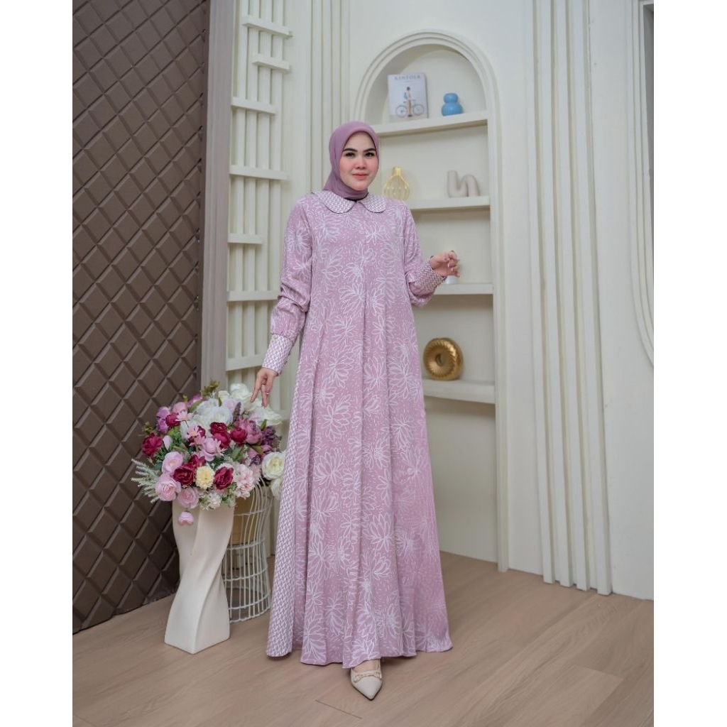 Gamis Eliza Twill Dress - Fashion Wanita Kekinian
