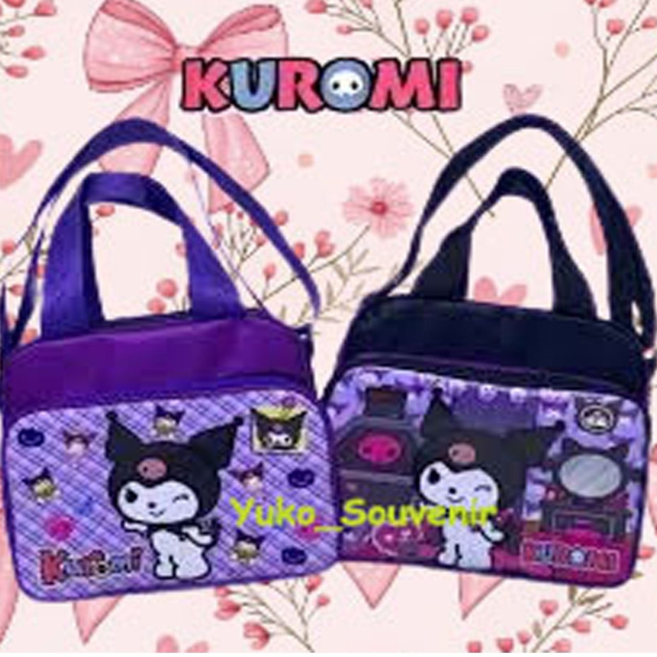 Tas 2 in 1 Kuromi Tas 2 Fungsi Kuromi Tas Selempang Kuromi Tas Tenteng Kuromi Tas Anak Karakter Kuro