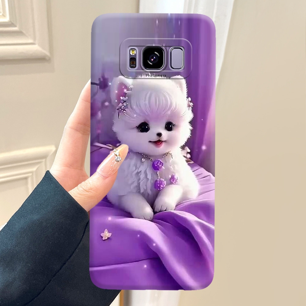 Premium Casing Hp Untuk SAMSUNG GALAXY S8 - Desain DOG KUCING CUTE LUCU - Case Silikon Softcase Tren