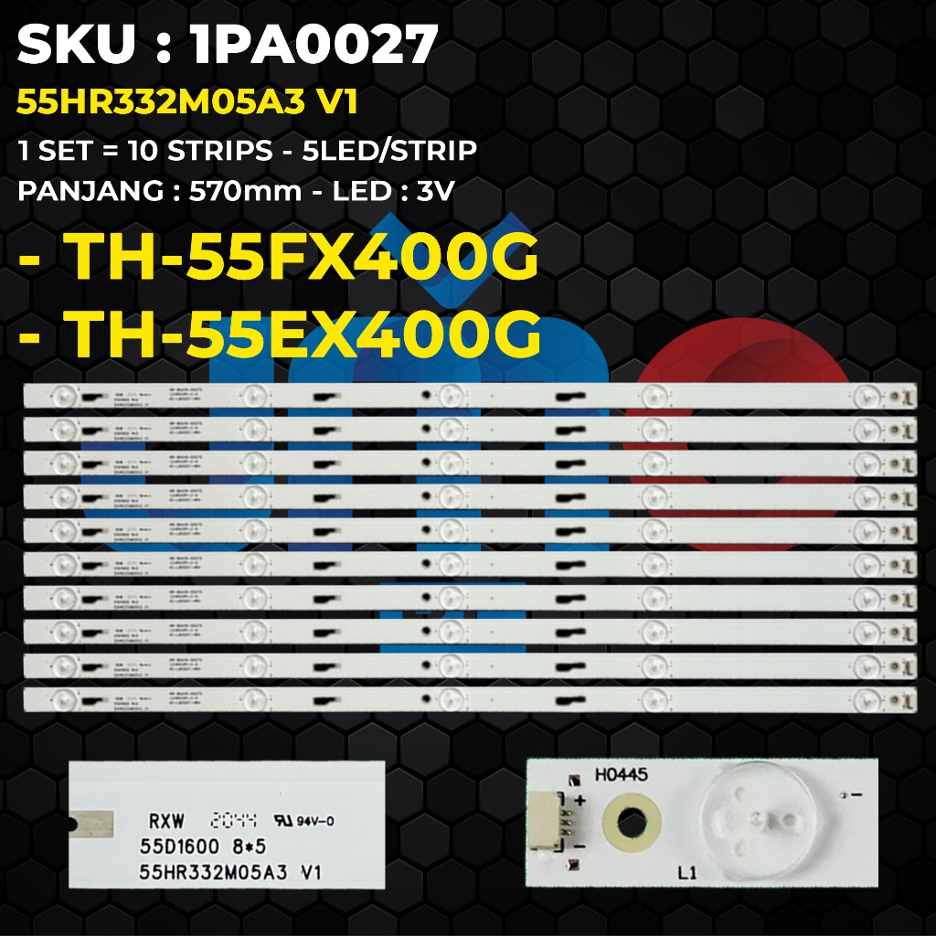 Backlight TV PANASONIC 55 Inch TH-55FX400G TH-55EX400G 55HR332M05A3 V1