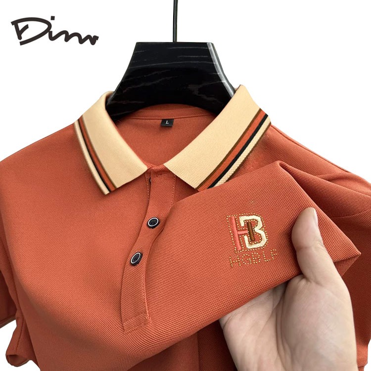 Dinn Baju Polo Pria Kemeja Berkerah Dewasa Cowok T Shirt Motif Premium Korean Style Shirt Polos Terk