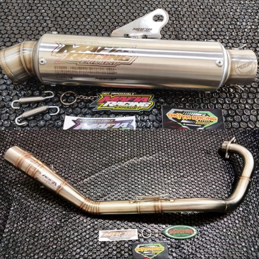 Knalpot MX King Mafia Set Step standar semi ndangak