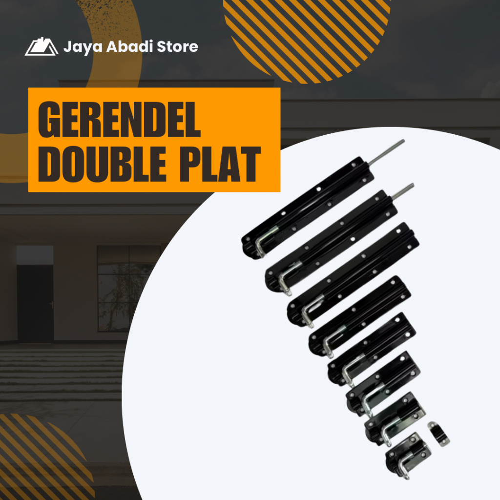 Grendel Double Plat - Gerendel Double Plat - Kunci Slot Pintu Jendela Laci Besi