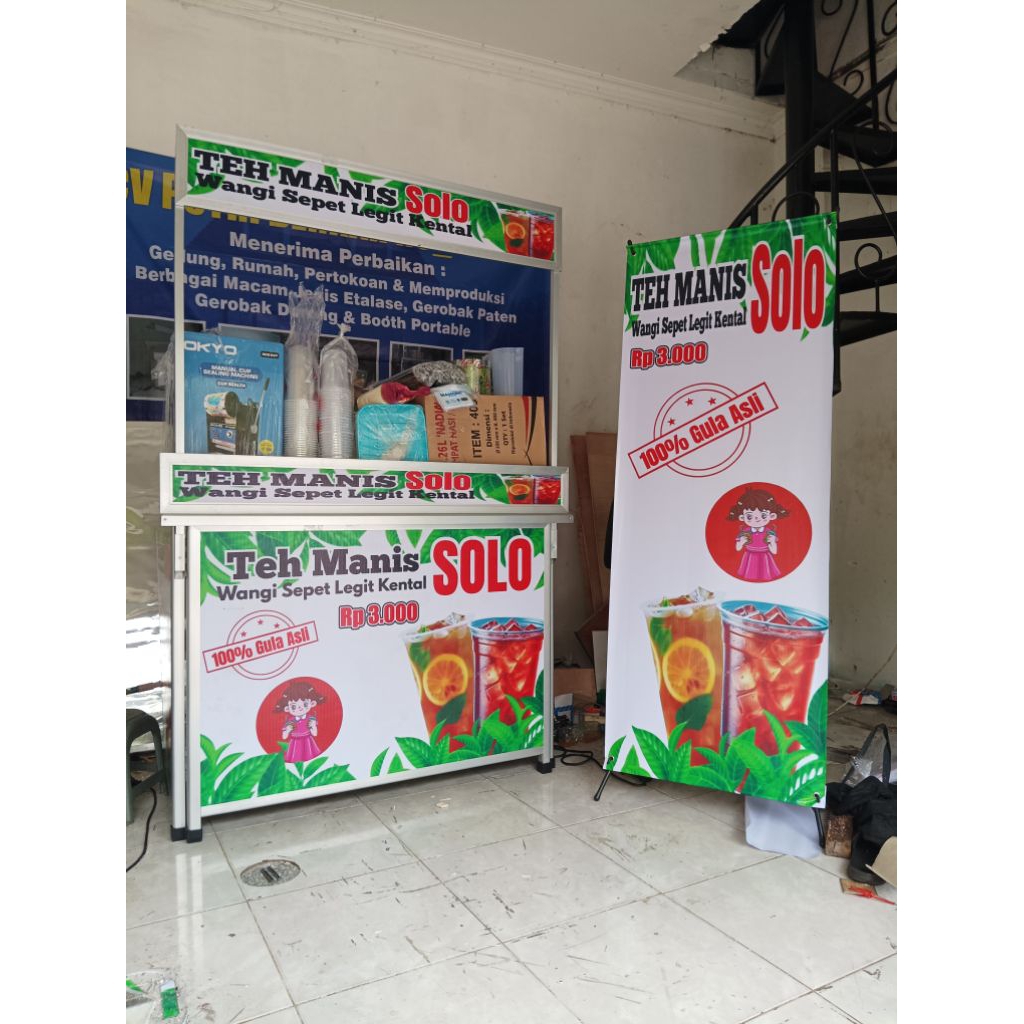 es teh solo wasgitel paket lengkap/tinggal jualan