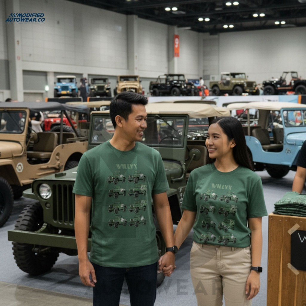 Kaos jeep willys Kaos Pria Kaos Mobil modified autowear premium original kaos panjang jeep willys