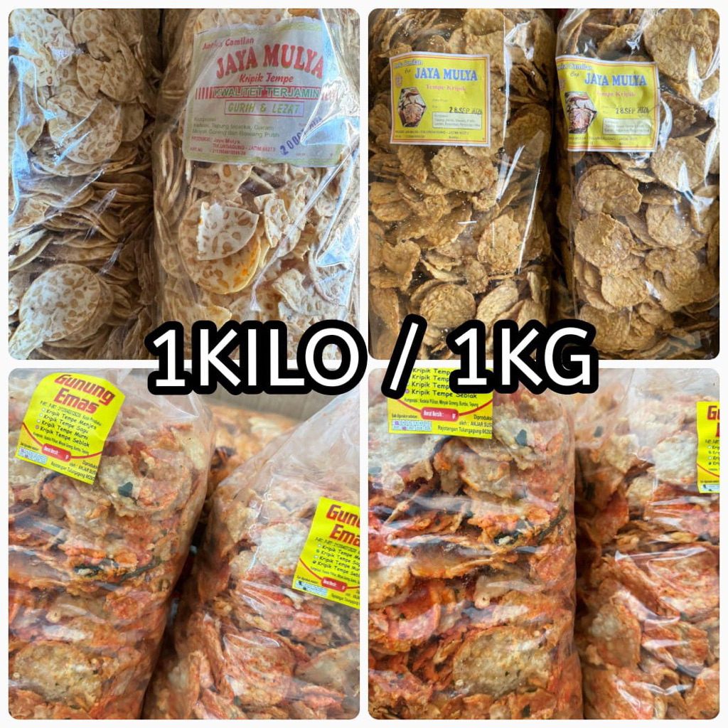 1KG Keripik Tempe Tepung - Kripik Tempe Sagu - Kripik Tempe Balado