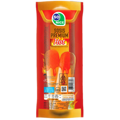 SO NICE SOSIS PREMIUM HOT 55GR