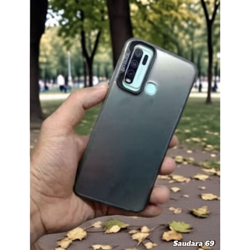 Sofcase VIVOY30/Y50 imd black hybrid plate tpu hologram case  premium berkualitas elegan dan mewah