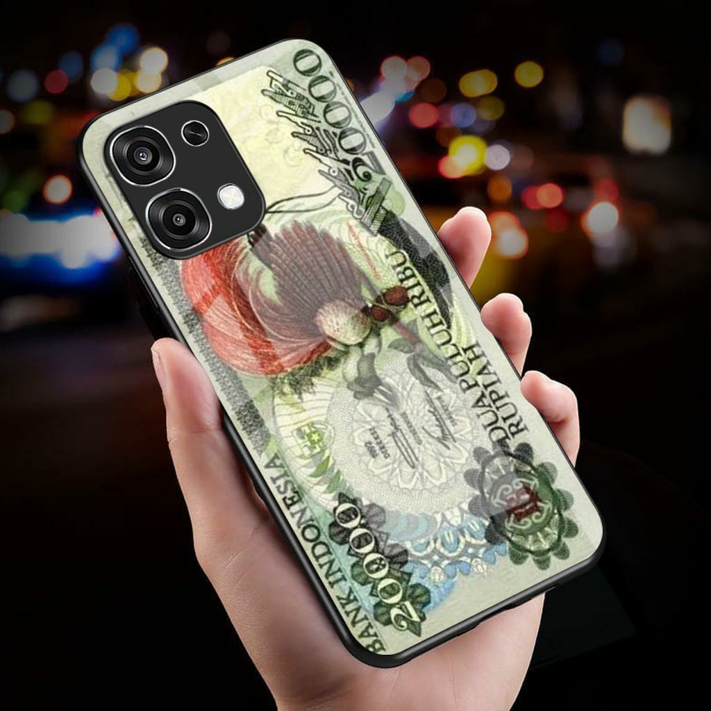 Softcase Glass  Kaca Kilau For OPPO A6 PRO -  Casing Hp OPOO A6 PRO - K35