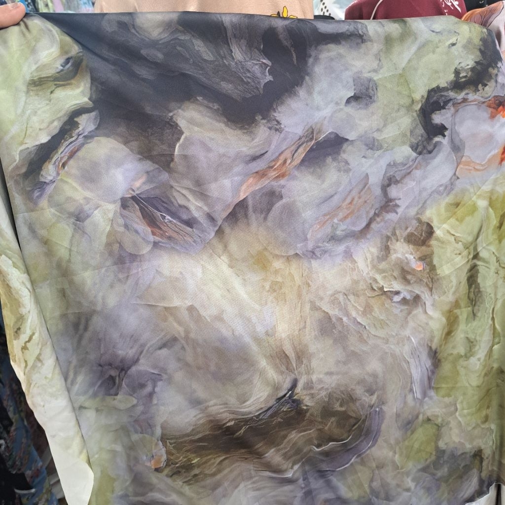 kain silk armany luxury - kain armany silk premium - kain silk luxury motif bunga [nd112]