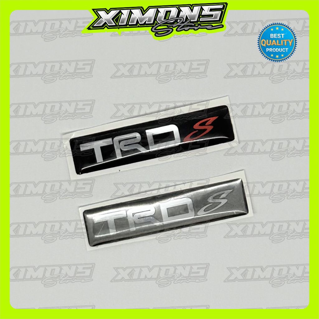 emblem trd s 4cm agya / emblem trd s untuk bodykit agya / emblem trd s spoiler agya