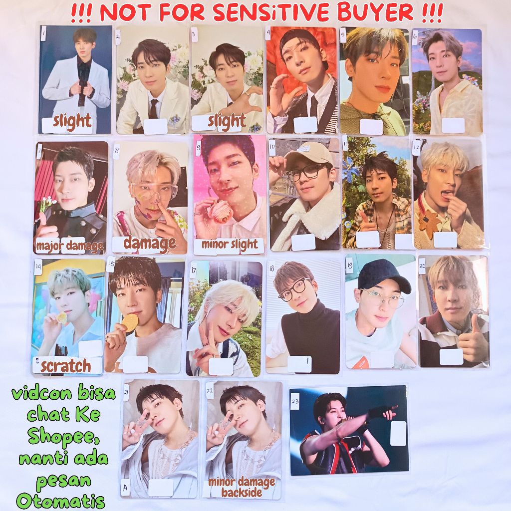 PC WONWOO SEVENTEEN SG24 JXW BLONDE ITS TOPCOK FTS RAY MAM HATI RPC KIT FML REGAL PHOTOCARD SEVENTEE