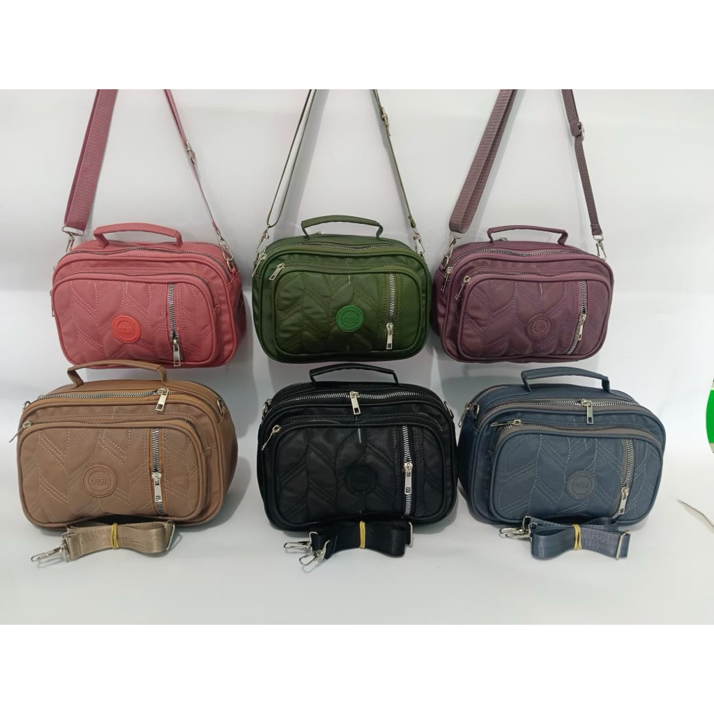 OZBI11|03|Tas Selempang Bahu Wanita Bordir 4 Ruang|Tas viral|Tas Kekinian