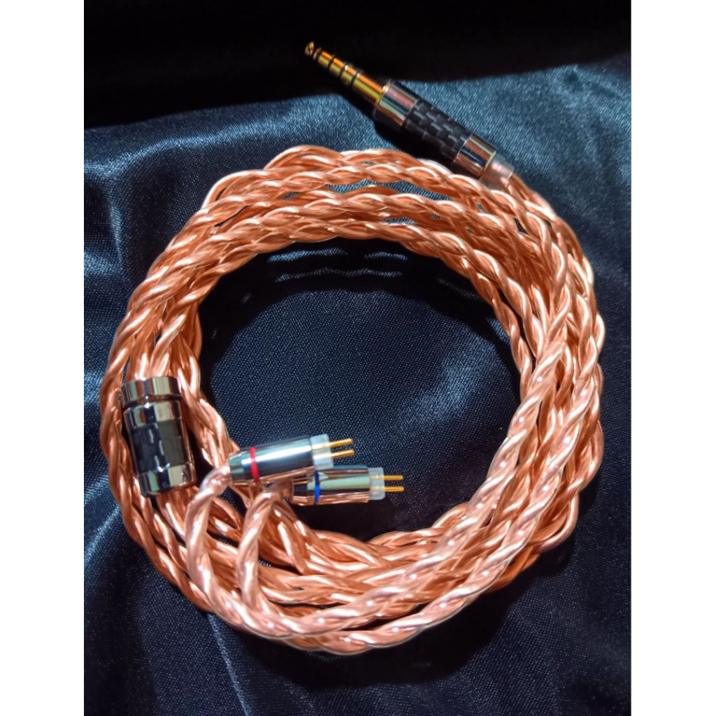 xinhs single crystal copper iem upgrade cable 2 pin 4.4mm no mic