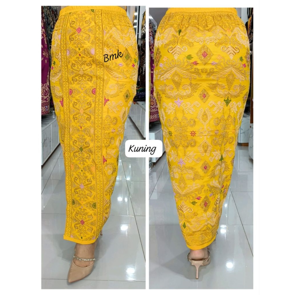 Kamen Jadi Songket Bordir Melar Ukuran Besar atau Size Jumbo (Size 4XL 5XL 6XL dan 7XL)