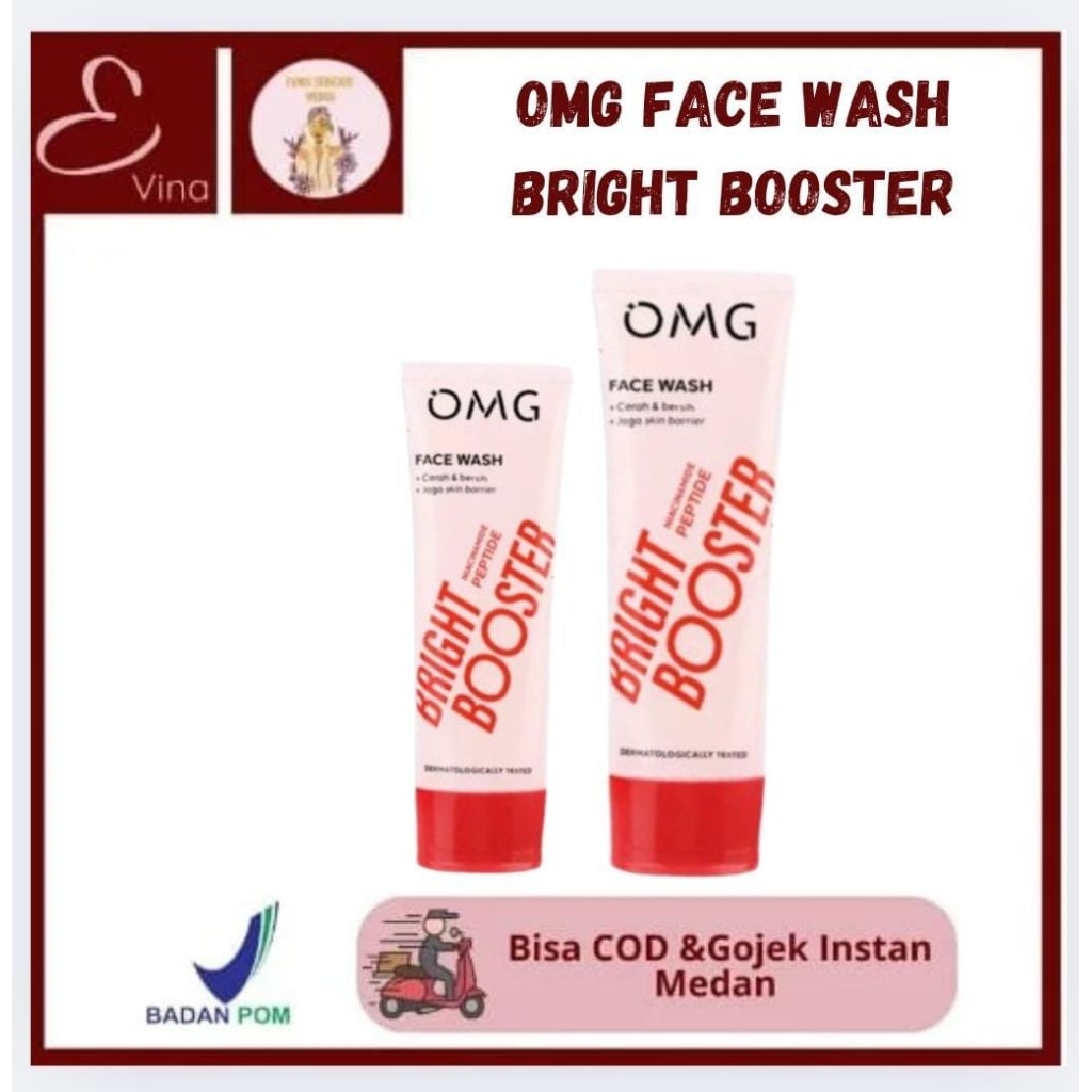 Evina Skincare Medan - OMG Facial Wash Bright Booster | Ready Gojek Instan Medan