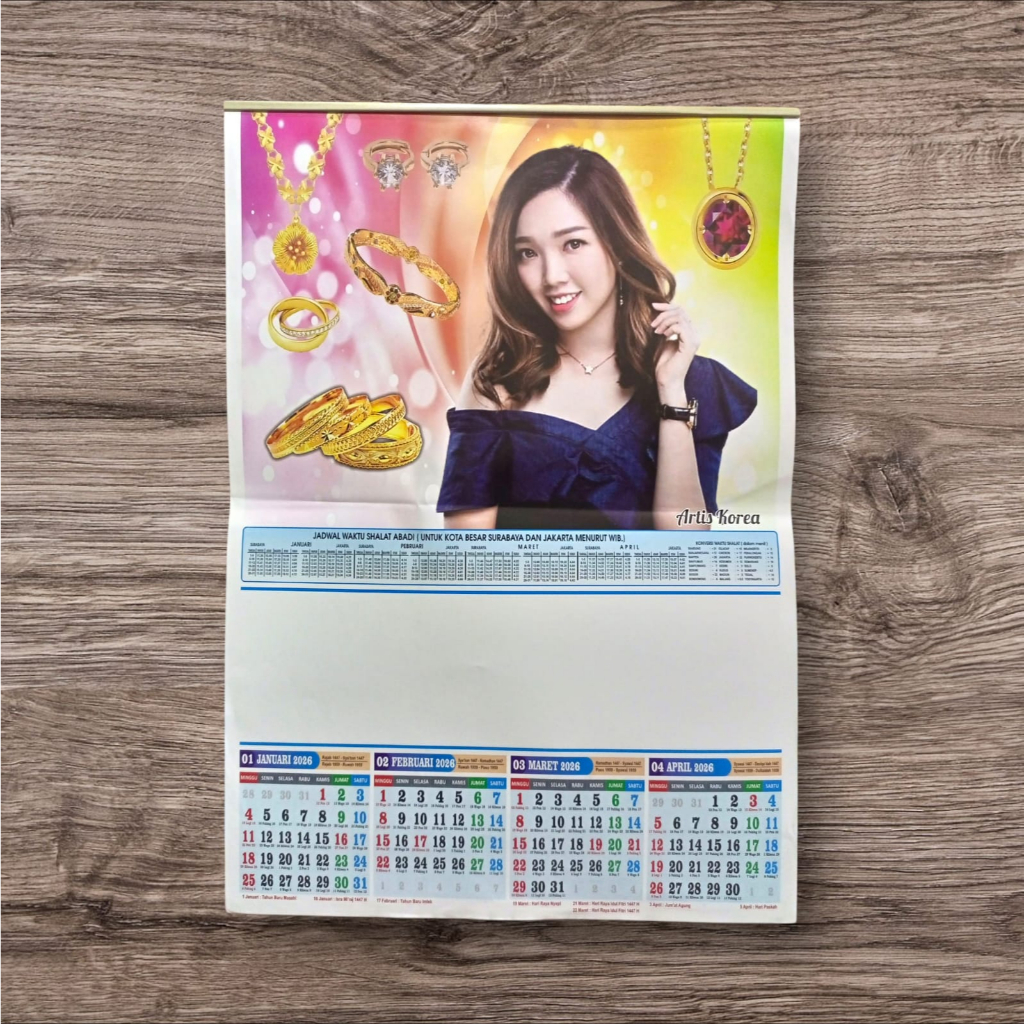 KALENDER MURAH CATURWULAN 2026 MOTIF ARTIS BERLIAN