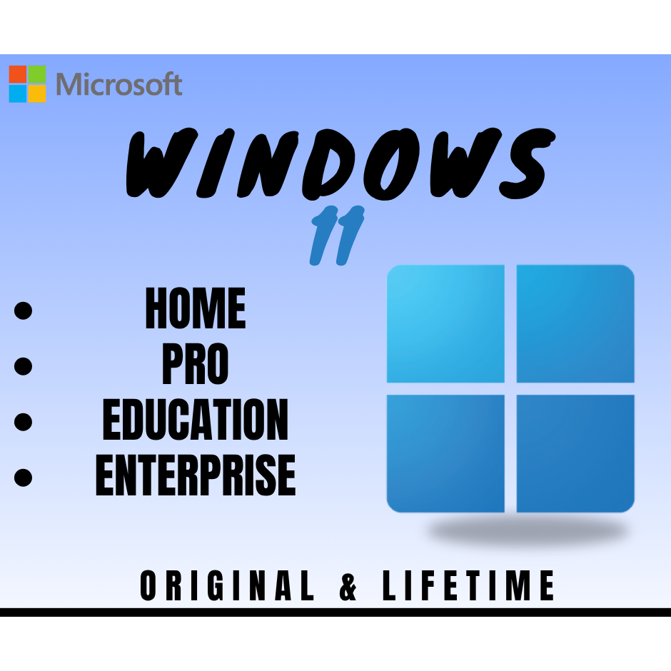 Windows 11 Home | Pro | Education | Enterprise | LTSC Original License - Lifetime