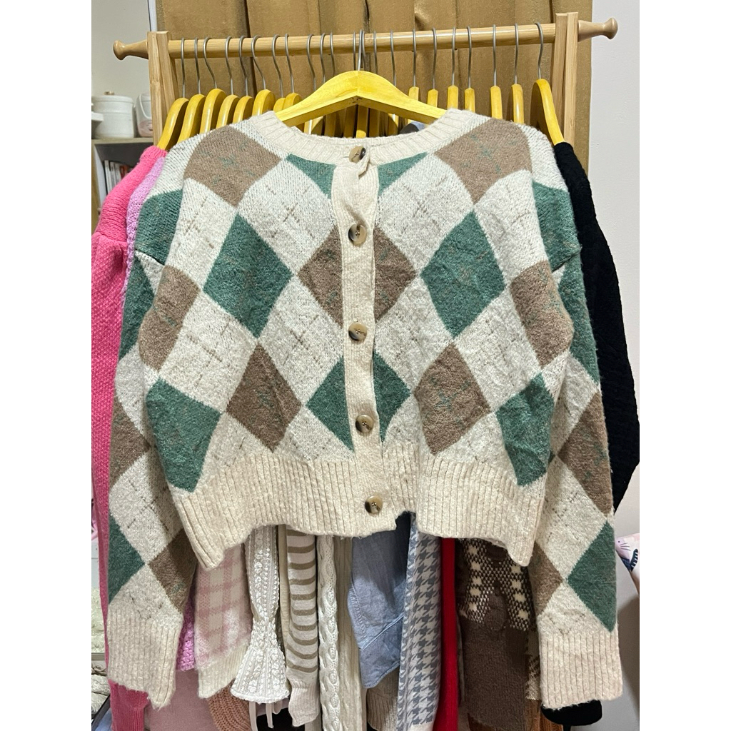 cardigan motif ketupat