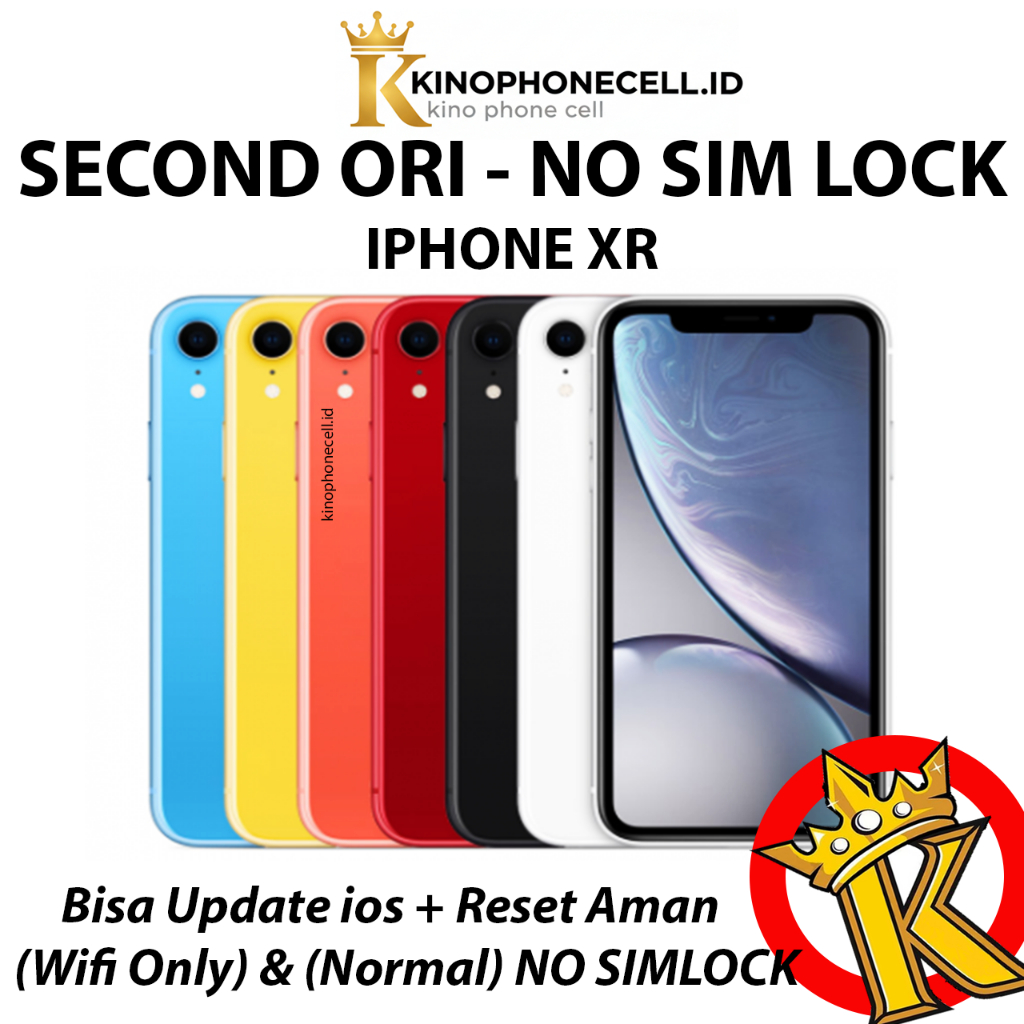 IP XR 256GB 128GB  64GB Second inter Normal Bekas kinophonecell Like New