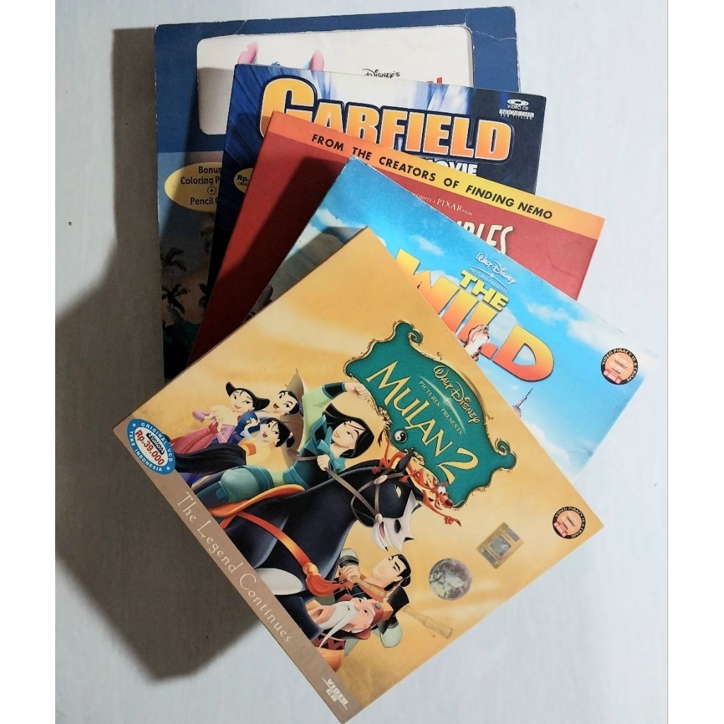 VCD Original Koleksi Animasi Disney & Pixar: Mulan 2, Monsters Inc, Pinocchio, Aladdin, Anastasia, S