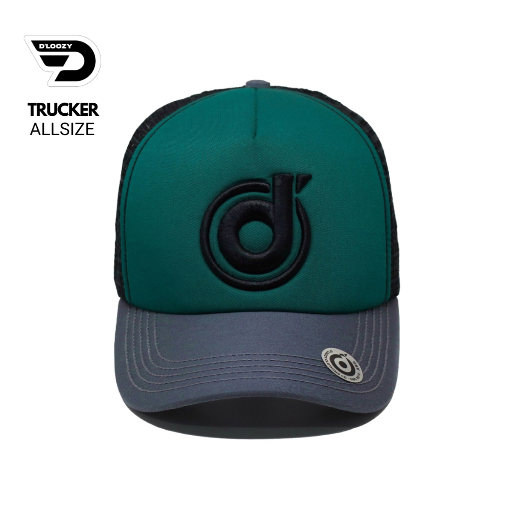 Topi Pria Keren Distro Original Truker Jaring DLOOZY Abu Tosca Hitam DLZTR-ATH
