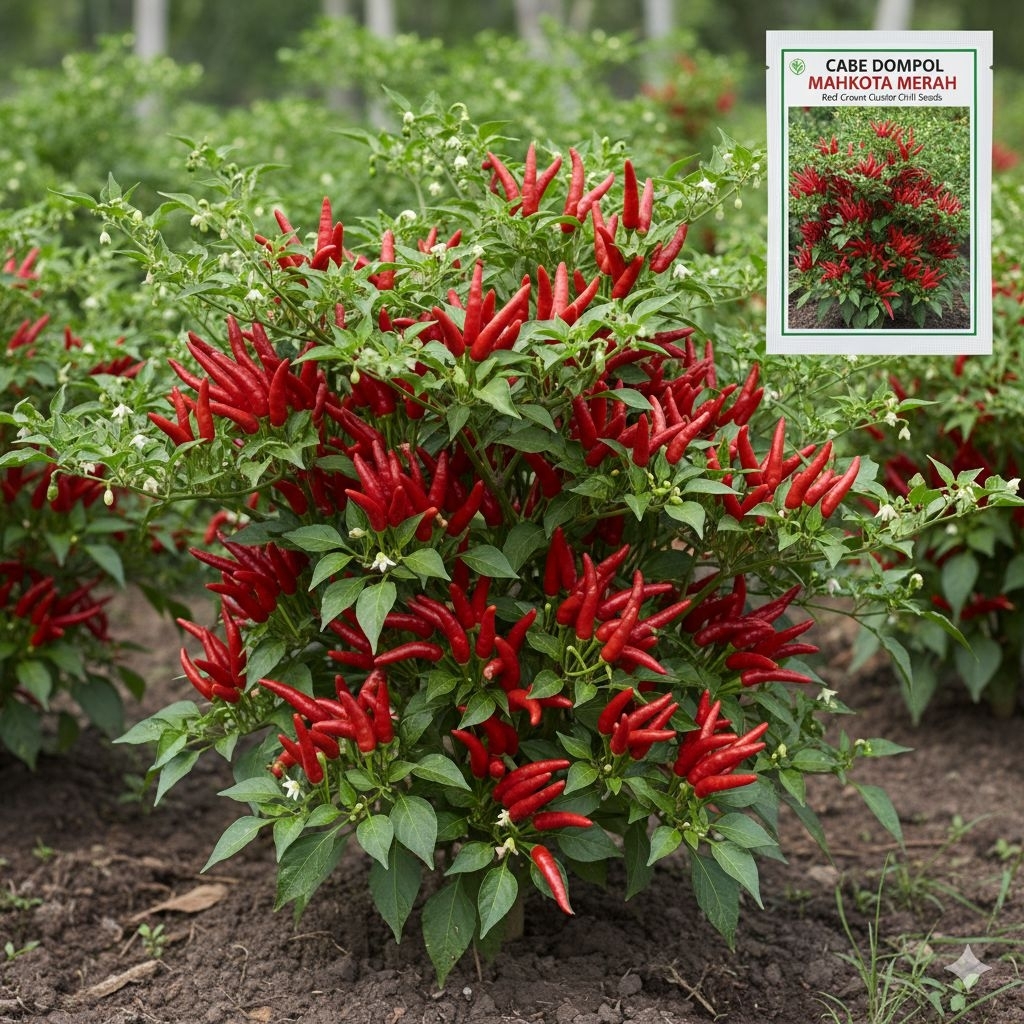 benih cabe rawit dompol mahkota kemasan premium