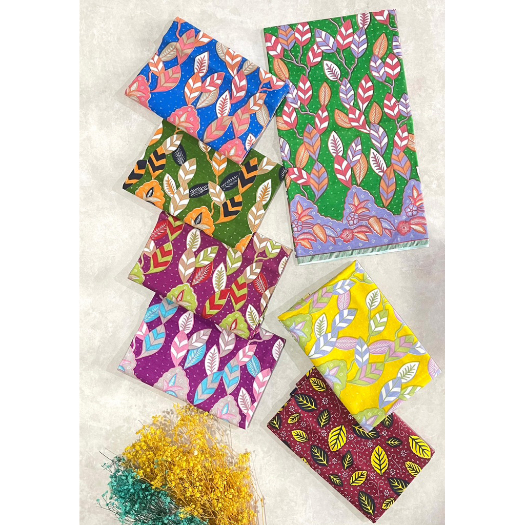kain batik katun halus motif daun sirih