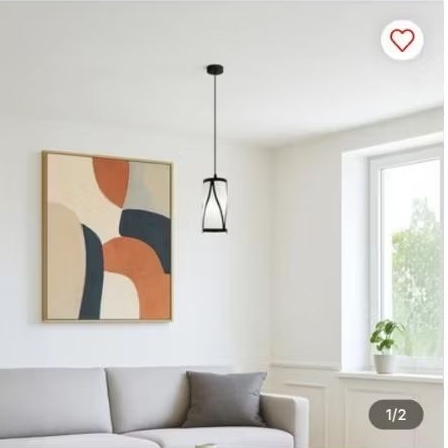 Eglare Frame Lampu Gantung Hias - Hitam