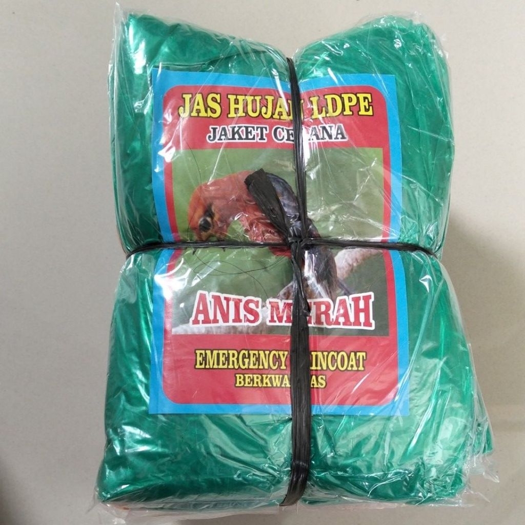 (12pcs) Jas Hujan Tebal Mantol Mantel Plastik Setelan Baju Celana Mantel Jaket Celana LDPE Murah Gro