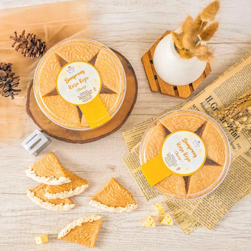 Loves Semprong Rasa Keju | Cemilan Snack Kue Semprong Isi Viral Pouch Mini Reguler Toples