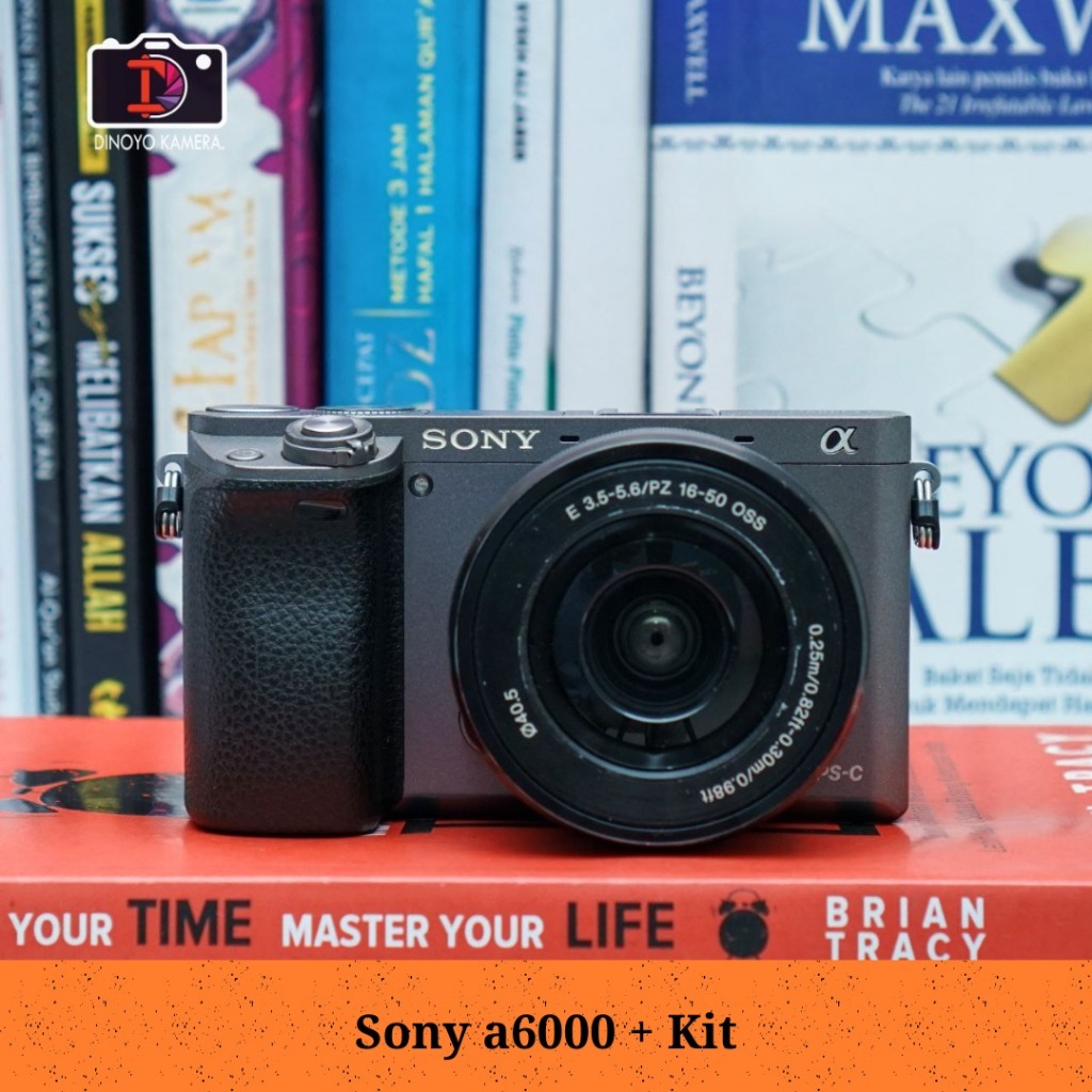 SONY A6000 GREY + LENSA KIT 16 50 MM SIAP PAKAI