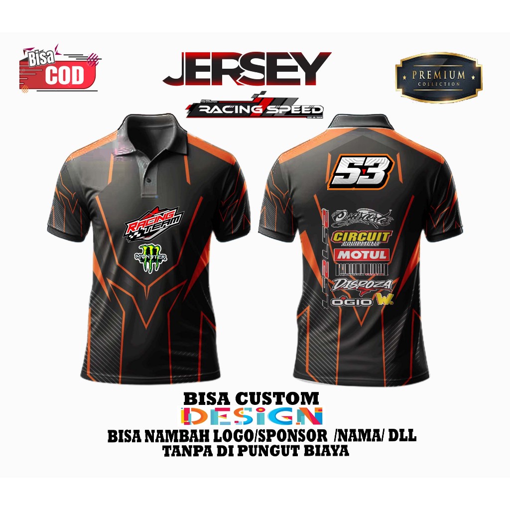 JERSEY RACING SUPERMOTO RIDER/BAJU JERSEY SUPERMOTO CRF KLX WR DTRACKER