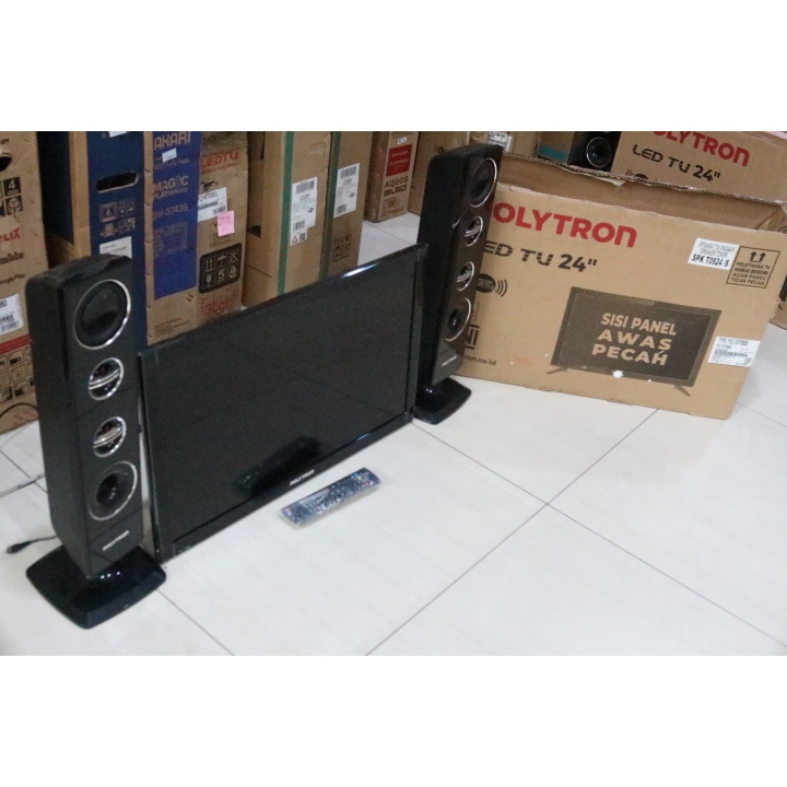 TV LED Polytron Tower 24 Inch HD Digital TV HDMI USB DVBT-T2 Kondisi bekas masih segel 4398F