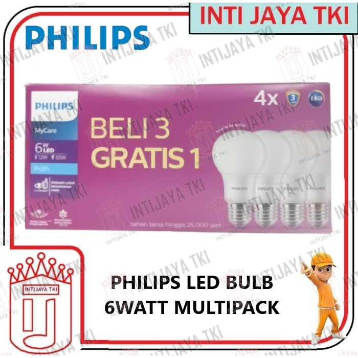 PHILIPS LED 6 WATT MULTIPACK