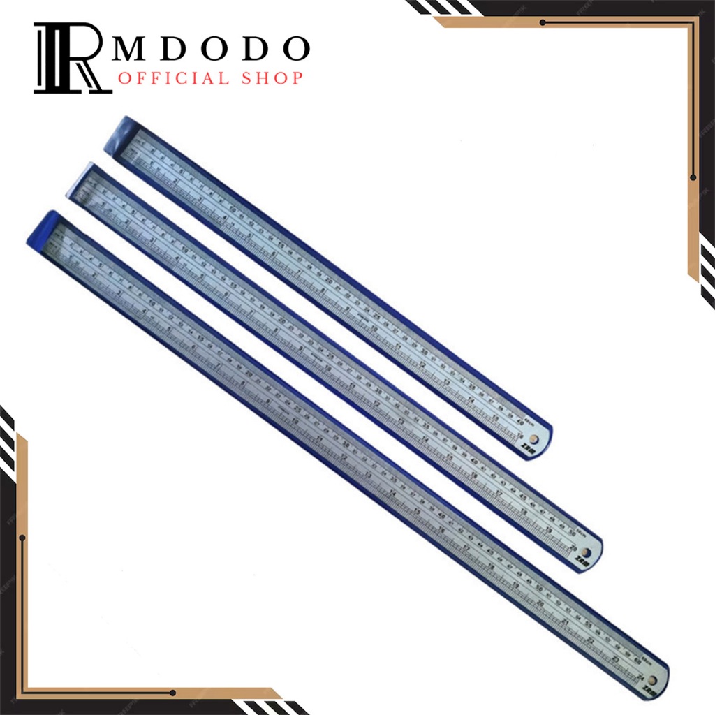Rmdodo - Penggaris Besi 60cm [1 Pcs] / Garisan Besi Stainless / Mistar Besi ZR-60