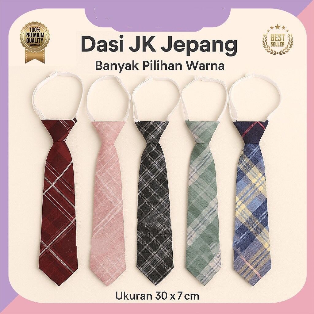 [ BATAM ] COD RS Dasi Wanita Korean Style Panjang Dasi JK Cewek Cosplay Sekolah Rework Y2K Seragam J