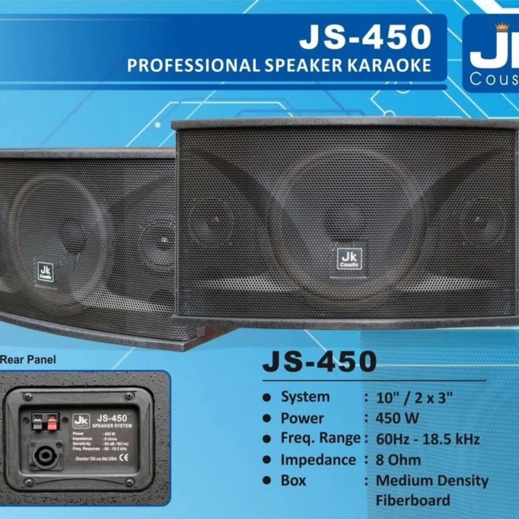 Speaker Dinding JK Coustic JS - 450 / Speaker 10" jk coustic js 450