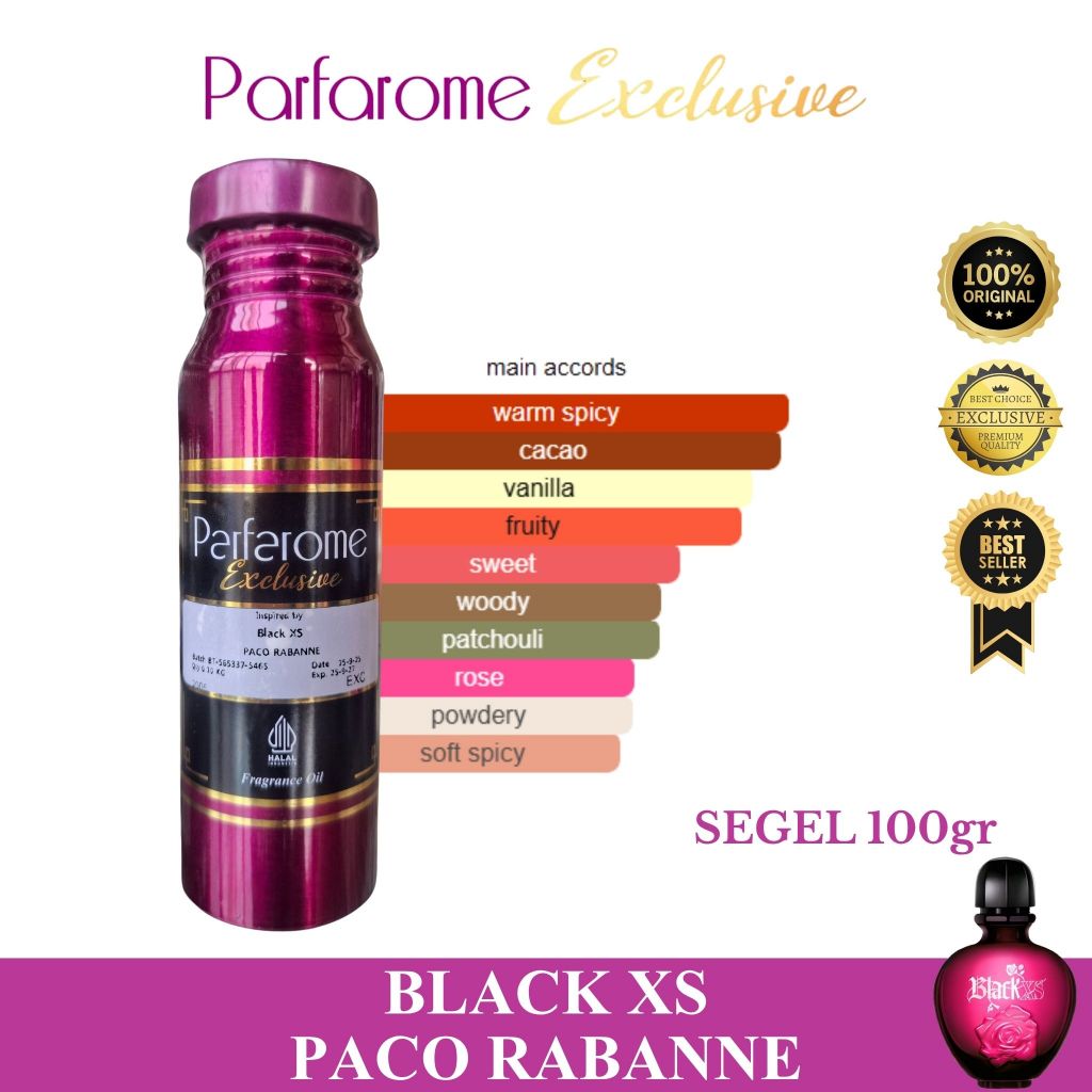BLACK XS FOR HER PAKORABANNE By PARFAROME EXCLUSIVE Segel 100gr